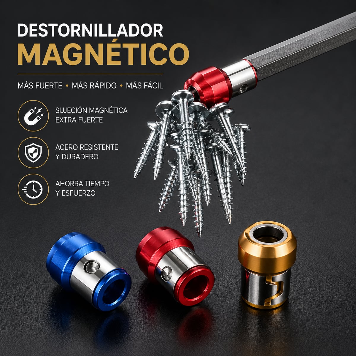 🧲 Pack 3 Anillos Magnéticos para Destornillador + Envío gratis 🚛