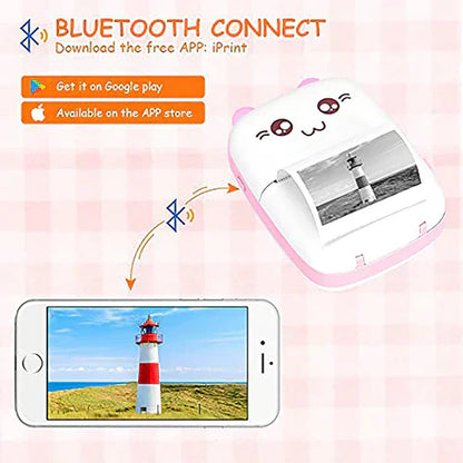 Mini Impresora Portátil Bluetooth Gato + Envió Gratis
