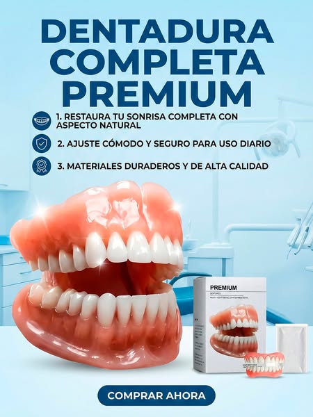 PROTESKIT™ – Prótesis Dental Completa con Soporte Esquelético (Sonrisa Firme y Natural)