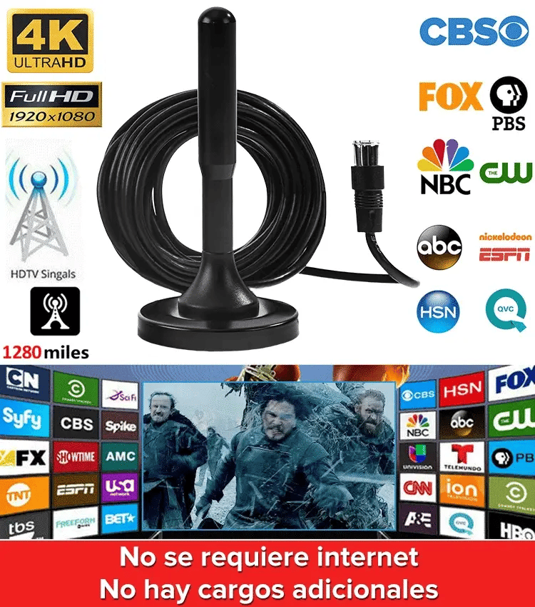 TV Digital Ultra HD + Canales Gratis Fácil instalacion + REGALO